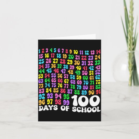 100th Day Of School Teacher Kids 100 Days Math Num カード (正面)