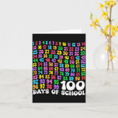 100th Day Of School Teacher Kids 100 Days Math Num カード (黄色い花)