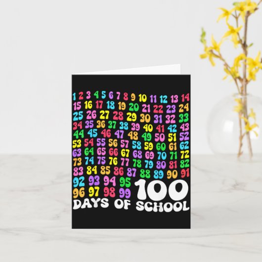 100th Day Of School Teacher Kids 100 Days Math Num カード (黄色い花)