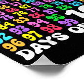 100th Day Of School Teacher Kids 100 Days Math Num ポスター (角)