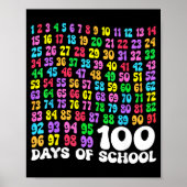100th Day Of School Teacher Kids 100 Days Math Num ポスター (正面)