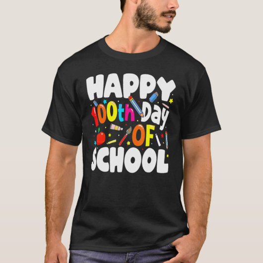 100th Day Of School Teachers Costume 100 Days Stud Tシャツ (正面)