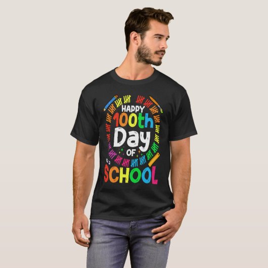 100th Day Of School Teachers Kids Child 100 Days S Tシャツ (正面フル)