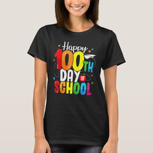 100th Day Of School Teachers Kids Child Happy 100  Tシャツ (正面)