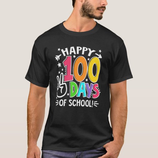 100th Day Of School Teachers Kids Child Happy 100  Tシャツ (正面)