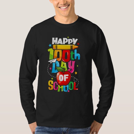 100th Day Of School Teachers Kids Child Happy 100  Tシャツ (正面)