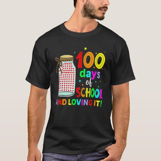 100th Day Of School Teachers Kids Cute Happy 100 D Tシャツ (正面)