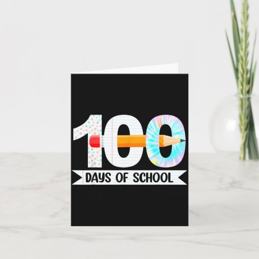 100th Day Of School Teachers Students 100 Days Of  カード (正面)