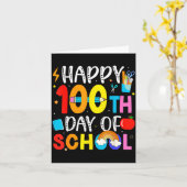 100th Day Of School Teachers Students 100 Days Of  カード (黄色い花)