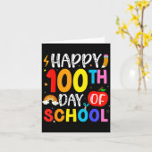 100th Day Of School Teachers Students 100 Days Of  カード (黄色い花)
