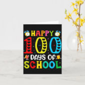 100th Day Of School Teachers Students 100 Days Of  カード (黄色い花)