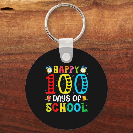 100th Day Of School Teachers Students 100 Days Of キーホルダー (正面)