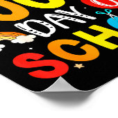 100th Day Of School Teachers Students 100 Days Of  ポスター (角)