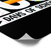 100th Day Of School Teachers Students 100 Days Of  ポスター (角)