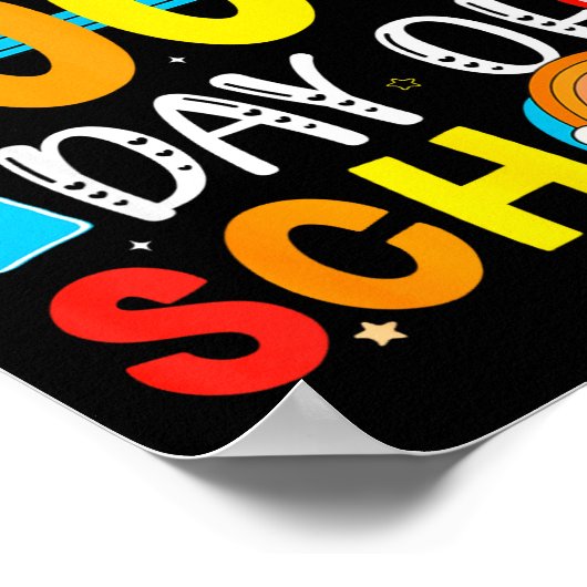 100th Day Of School Teachers Students 100 Days Of  ポスター (角)