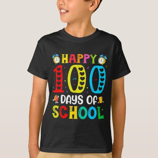 100th Day Of School Teachers Students 100 Days Of  Tシャツ (正面)