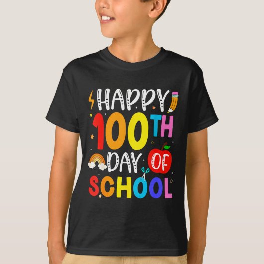 100th Day Of School Teachers Students 100 Days Of  Tシャツ (正面)