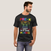 100th day Of School Unlocked Pre-K Gamer Video Gam Tシャツ (正面フル)