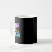 100th Day of School Vibesレトロ先生Happy 100 コーヒーマグカップ (正面左)