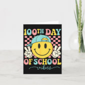 100th Day Of School Vibes 100 Days Teacher Boy Gir カード (正面)