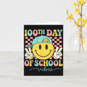 100th Day Of School Vibes 100 Days Teacher Boy Gir カード (黄色い花)