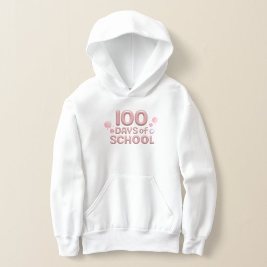 100th Day School Kids' Pullover Hoodie (レイダウン)