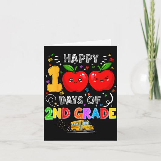 100th Days Of 2nd Grade 100 Days Toddler Girl  カード (正面)