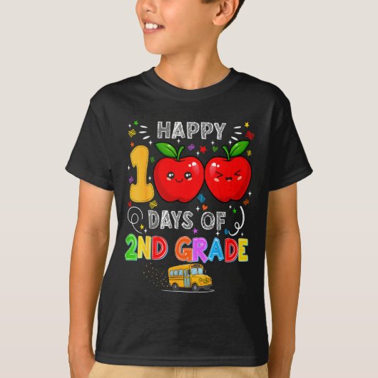 100th Days Of 2nd Grade 100 Days Toddler Girl  Tシャツ (正面)