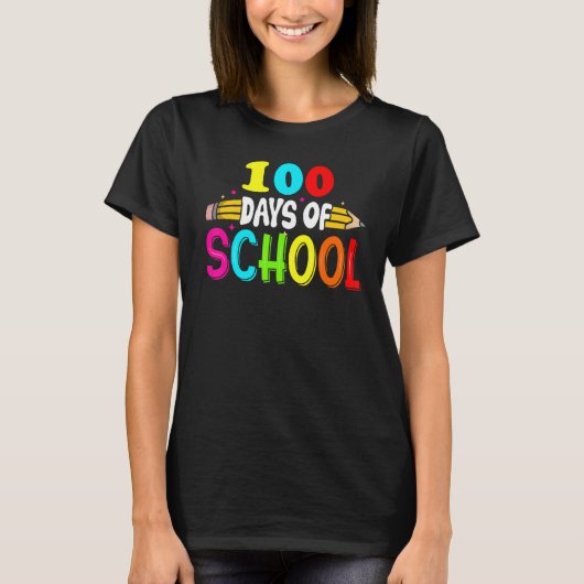 100th Days of School Teacher Kids - 100 Days Smart Tシャツ (正面)
