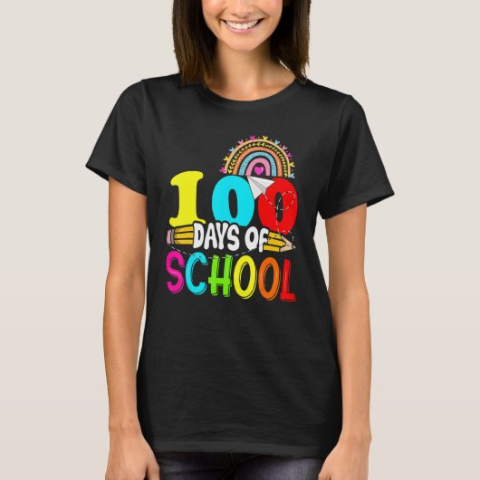 100th Days of School Teacher Kids - 100 Days Smart Tシャツ (正面)