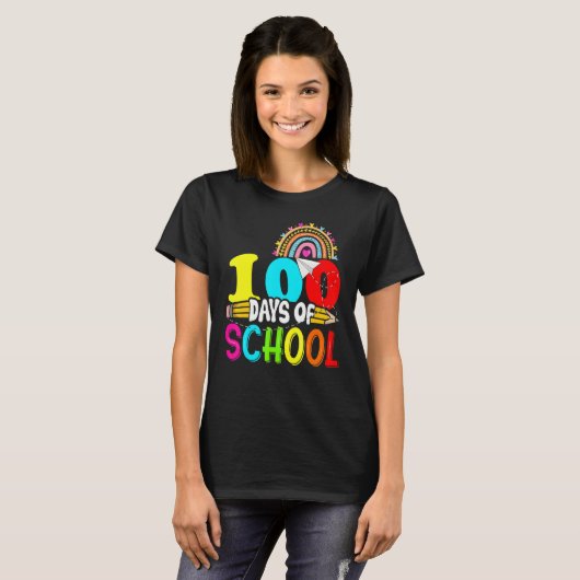 100th Days of School Teacher Kids - 100 Days Smart Tシャツ (正面フル)