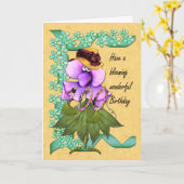 100th Mooniesのかわいいブルマーのバースデー・カード、 カード (黄色い花)