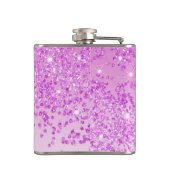 100th & Pink Glitter & Drinking Quote フラスク (裏面)