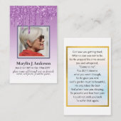 100xバジェットピンクフローラ写真記念祈りの言葉武井 名刺 (正面/裏面)