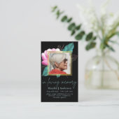 100xフローラかわいらしフォト祈りの言葉メモリアルカード 名刺 (スタンド正面)