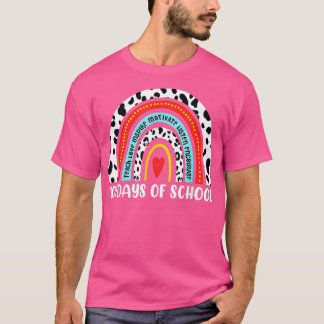 101おもしろい日のスクールドッグ恋人ヒョウ虹 Tシャツ