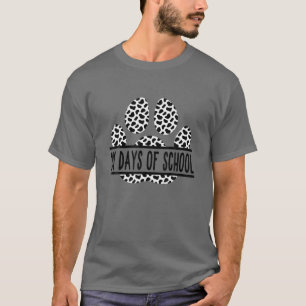101おもしろい日の学校ダルマチア犬の学生茶 Tシャツ