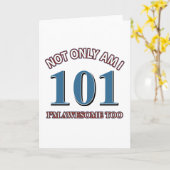 101の誕生日のデザインのおもしろいな素晴らしい カード (黄色い花)