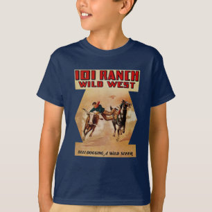 101ランチウエスタンロデオステアレスリング Tシャツ