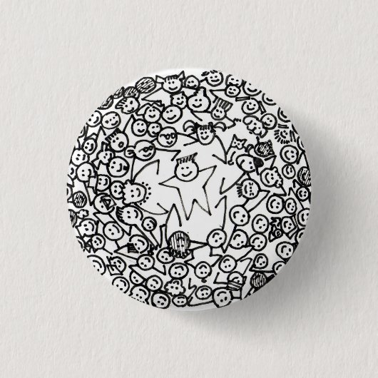 101人の友人ボタン 缶バッジ (正面)