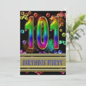 101回目の誕生日パーティーの招待(バブル) 招待状 (スタンド正面)