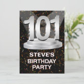 101回誕生日パーティーの招待状の名前の追加 招待状 (スタンド正面)