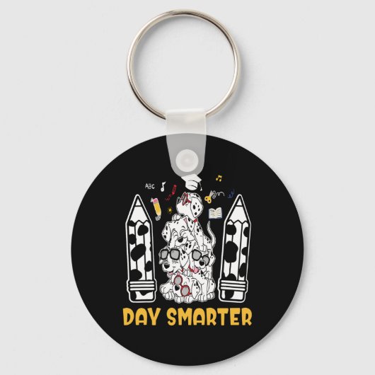 101日の学校ダルマティアン犬の100日のKinde キーホルダー (正面)