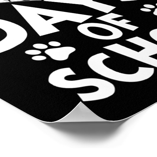 101日スクールカワイドッグハッピー100日先生St ポスター (角)