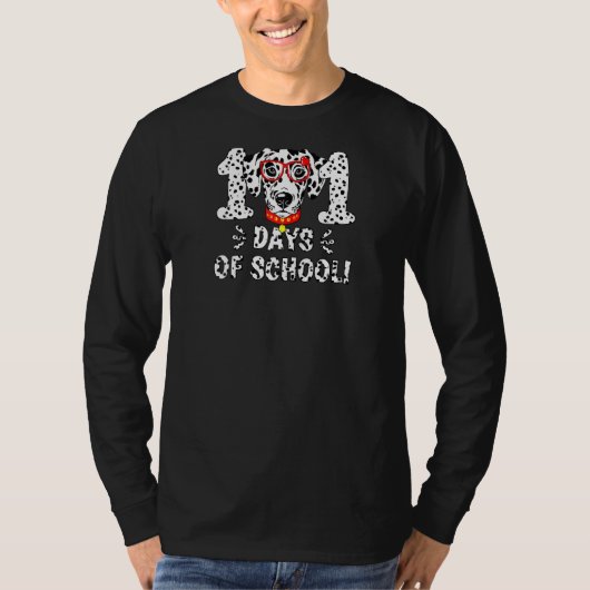 101日ズオブスクールダルマティアン犬先生100th Day Tシャツ (正面)