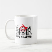 101日目に賢くなる 101日目 学校 ダルメシアン 犬 Tシャツ コーヒーマグカップ (左)