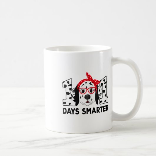 101日目に賢くなる 101日目 学校 ダルメシアン 犬 Tシャツ コーヒーマグカップ (右)