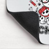 101日目の学校 かわいい犬Tシャツ | 学校へ行こう マウスパッド (コーナー)