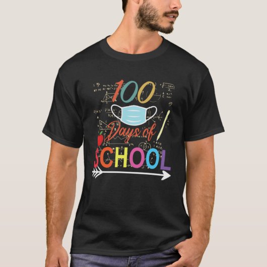101日目の登校 先生と子供 Tシャツ (正面)