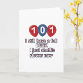 101歳おもしろいの誕生日デザイン カード (黄色い花)